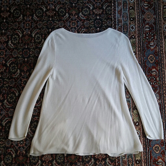 ♦ 3 for $15 Ann Taylor Cream Tunic Top - Picture 5 of 8